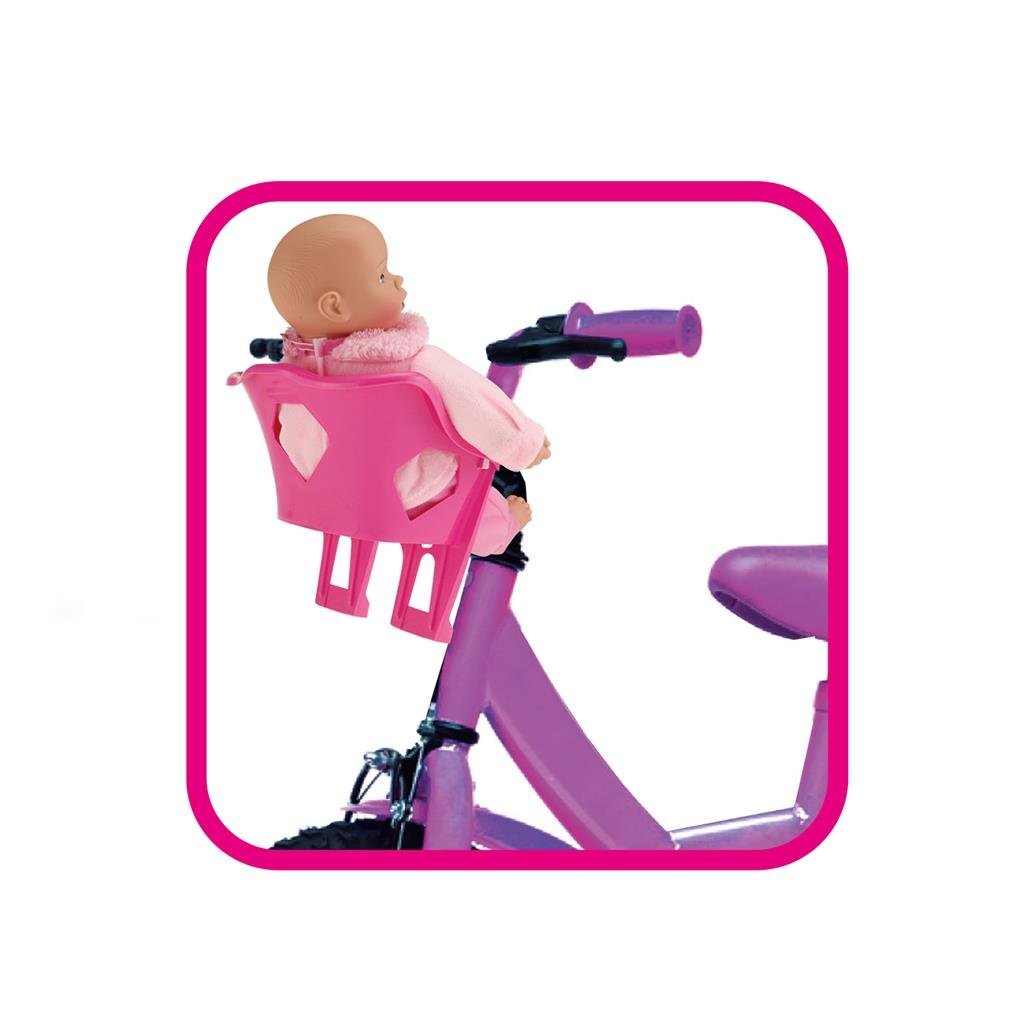 Niedlicher Babypuppen-Fahrradsitz in Rosa