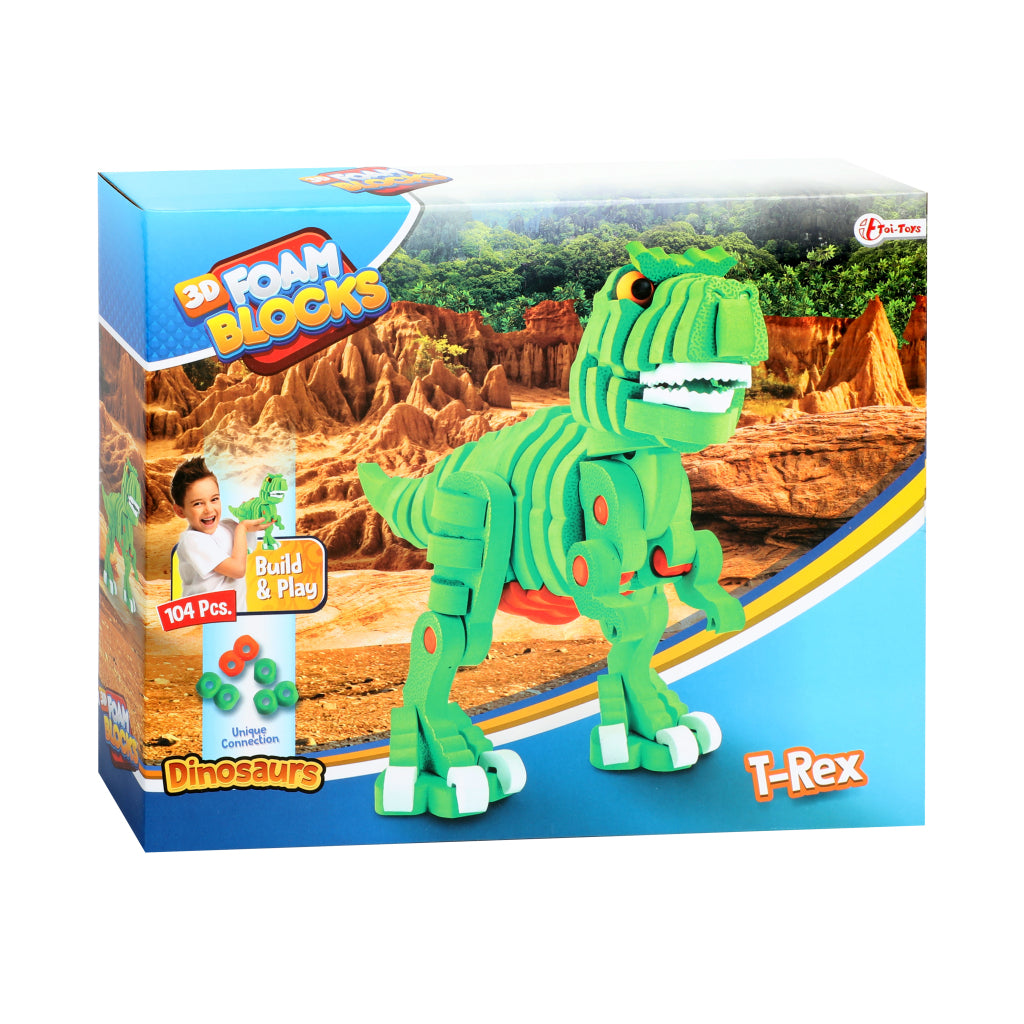 Toi-toys Bastelpuzzle Dinosaurier 25,8 cm grün 104-teilig