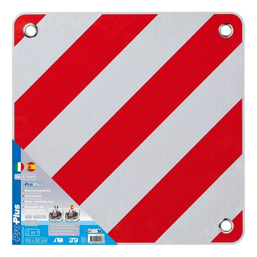 Proplus markeringsbord flexibel 50x50 cm voor itali euml; spanje portugal rood wit