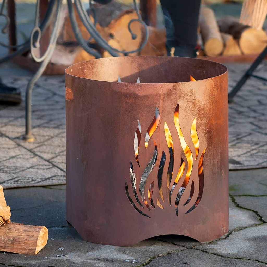 Redfire Garden Kamin Kiruna handgefertigt rostfarben