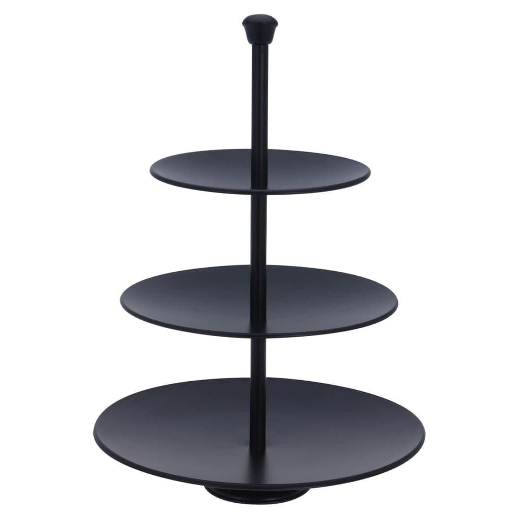 Ausgezeichnete Hauswaren Etagère 3-Laags 36,5 cm Matt Schwarz