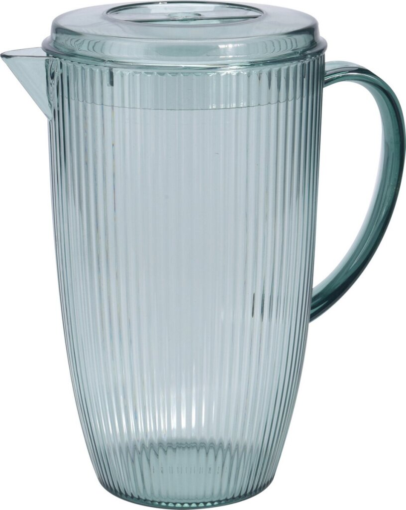 Excellent Houseware Houseware Saftkrug Ausgießkaraffe mit Deckel 2,5 l transparent grün