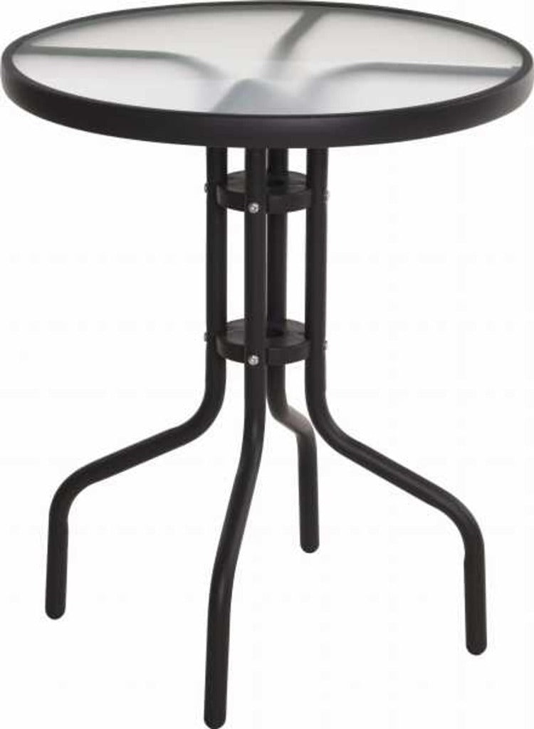 Runder Balkontisch aus Glas von Pro Garden, 60 x 70 cm