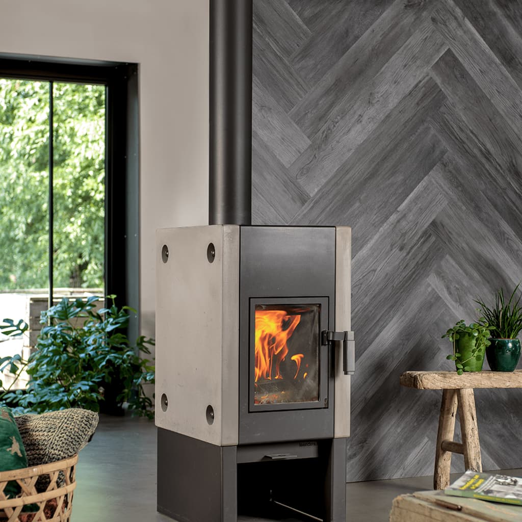Wallart-Bretter aus Holz schleifen Holz Eiche Asche grau