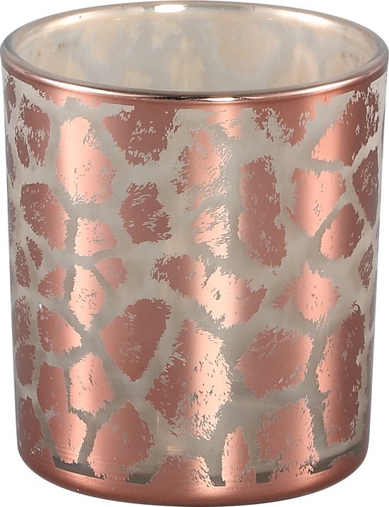 Keine Marke ptmd Laterne Desiree Giraffendruck rosa 8 cm | 6 Stück