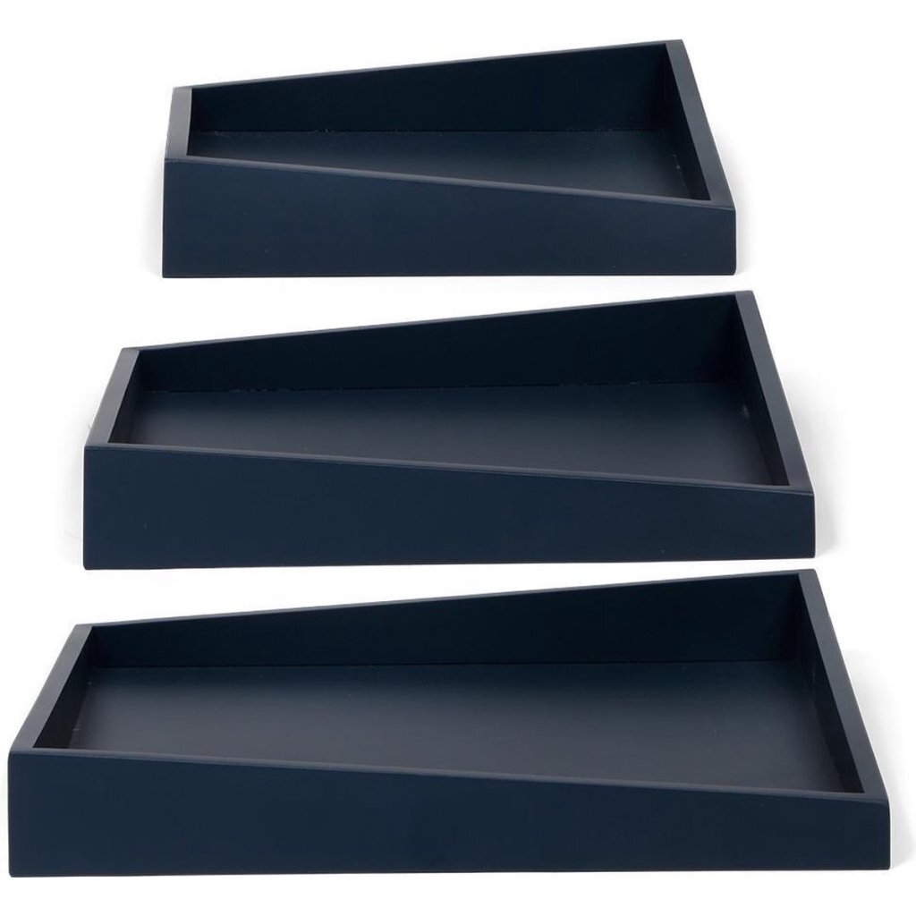No Brand Senza Tabletts blau 30 cm 3er-Set