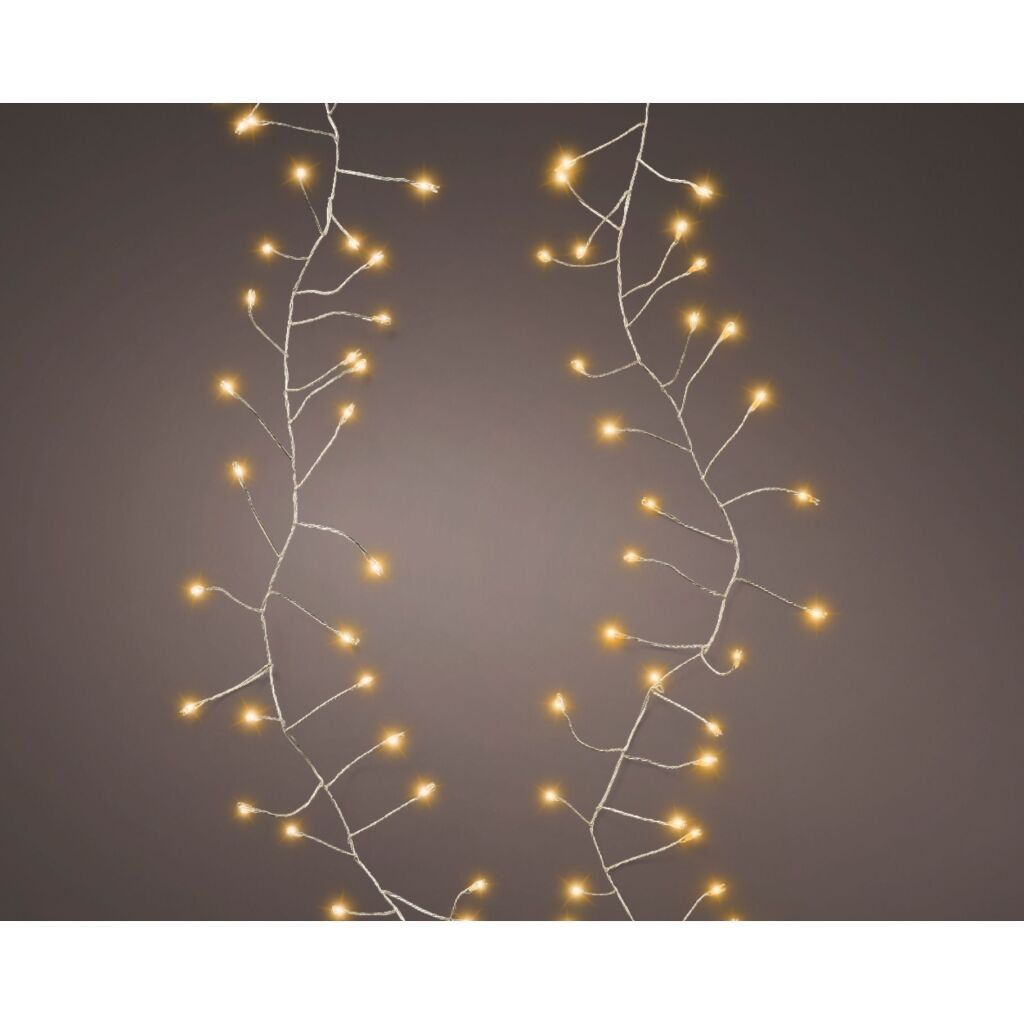 Andere Marken LED-Kabel 100 LEDs 120 cm warmweißes Licht Silber