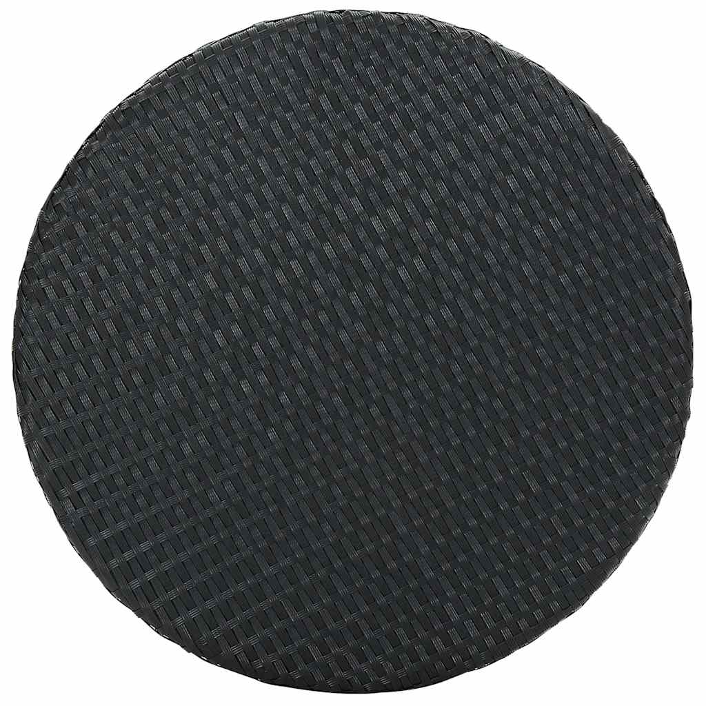 Vidaxl tuintafel 60,5x106 cm poly rattan zwart