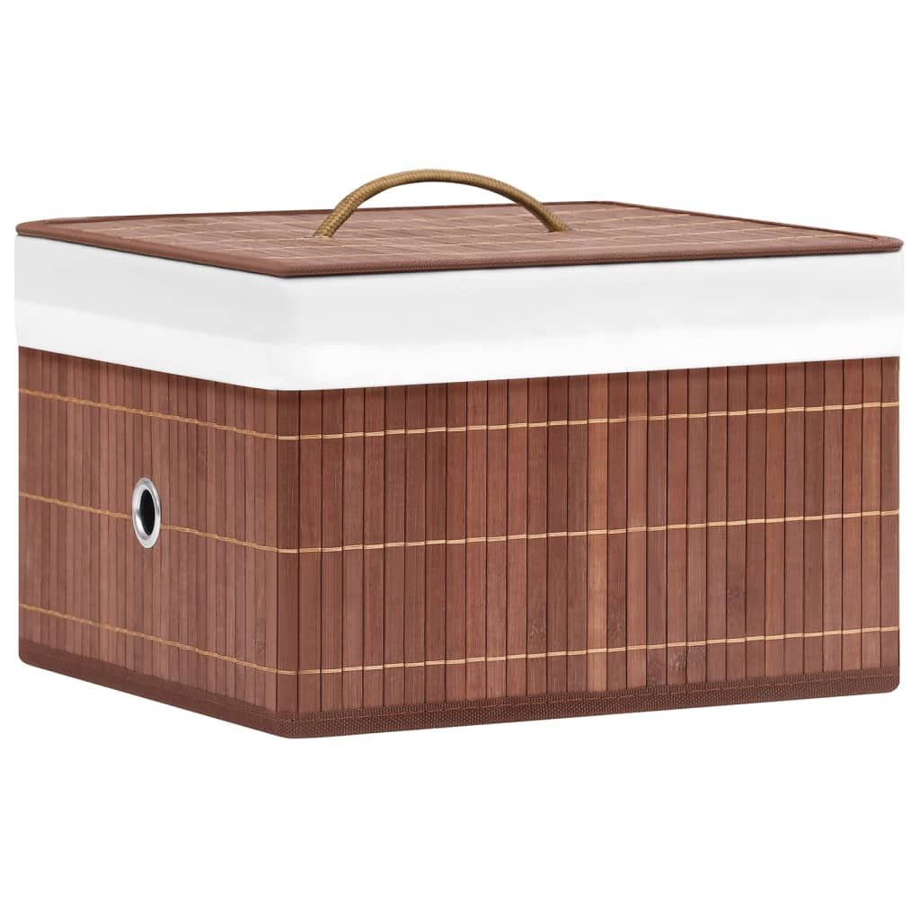 Vidaxl -Speicherboxen 4 PC Bambusbraun