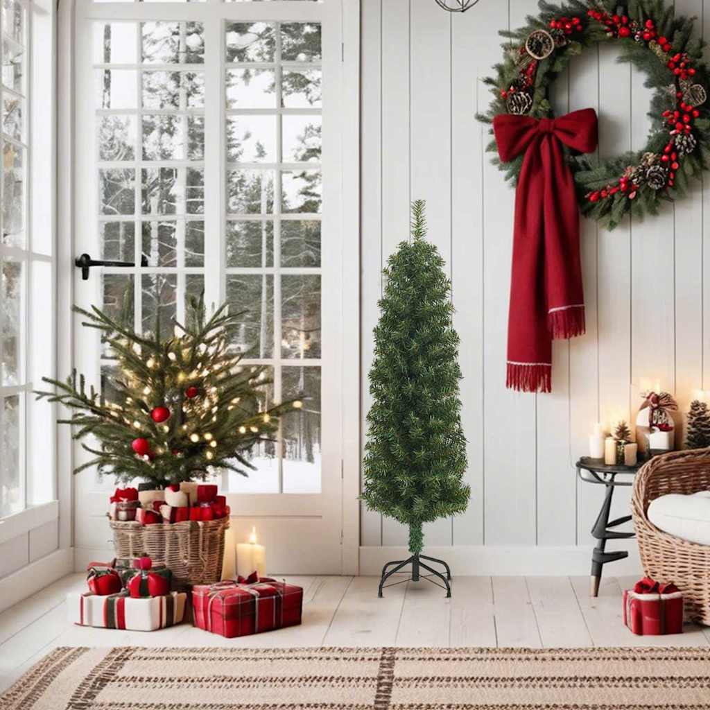 Vidaxx künstlicher Weihnachtsbaum mit Standard schmal 150 cm PVC grün