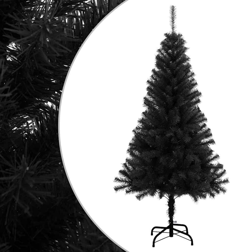 Vidaxl Kunstkerstboom mit Standard 150 cm PVC Schwarz
