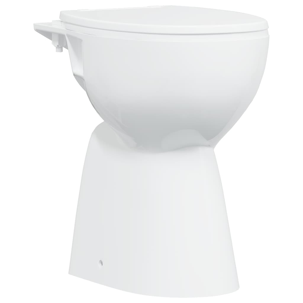 VidaXL spülrandloses WC 7 cm Extrahöhe Soft-Close-Keramik weiß