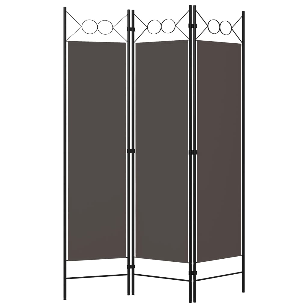 Vidaxl kamerscherm met 3 panelen 120x180 cm antraciet