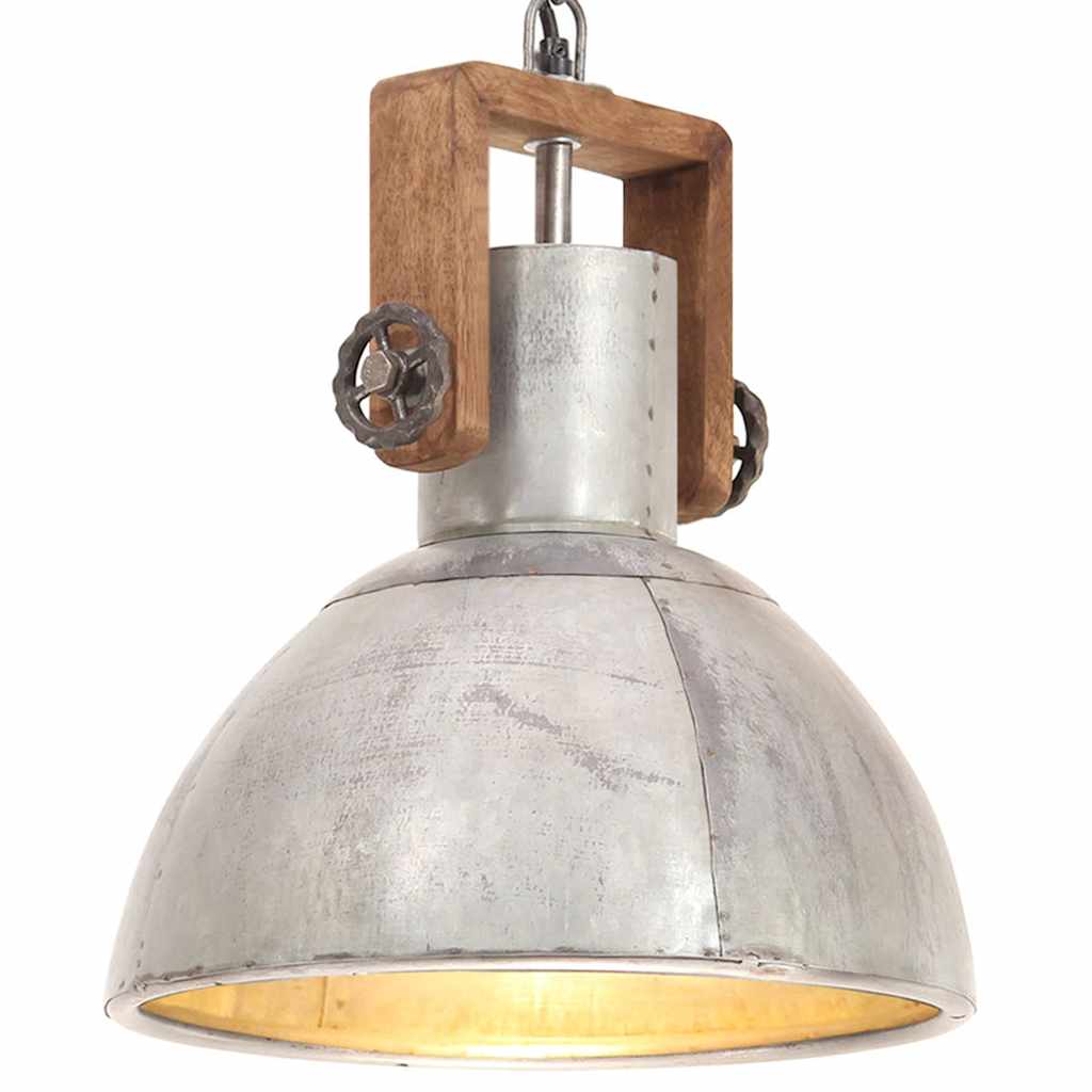 Vidaxx Hängelampe Industrie rund 25 W E27 30 cm silberfarben