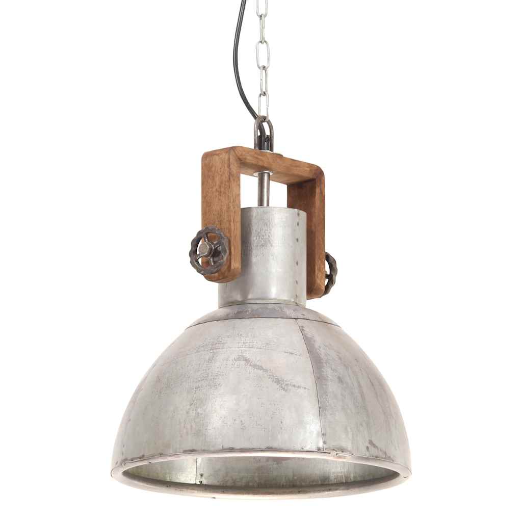 Vidaxx Hängelampe Industrie rund 25 W E27 30 cm silberfarben