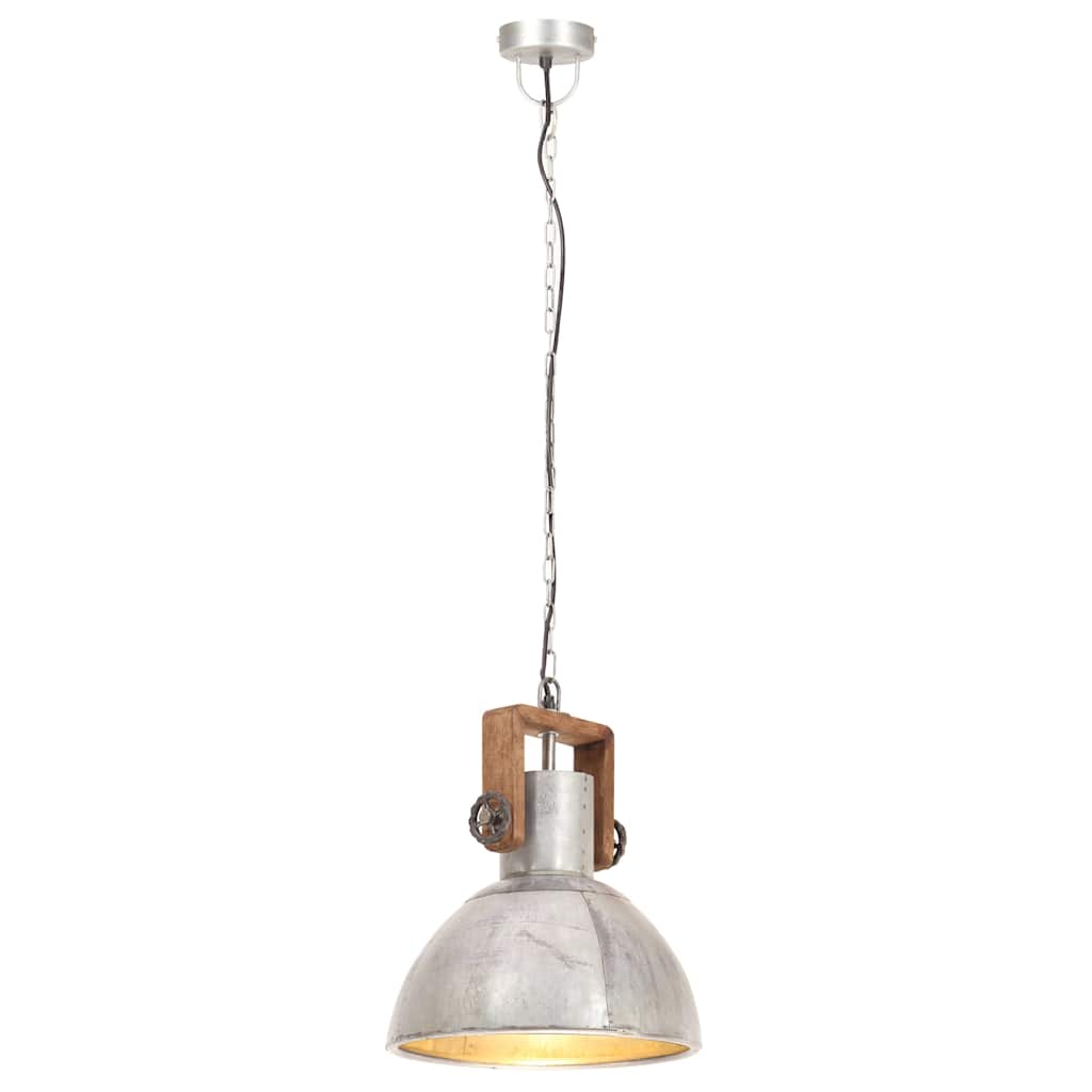 Vidaxx Hängelampe Industrie rund 25 W E27 30 cm silberfarben