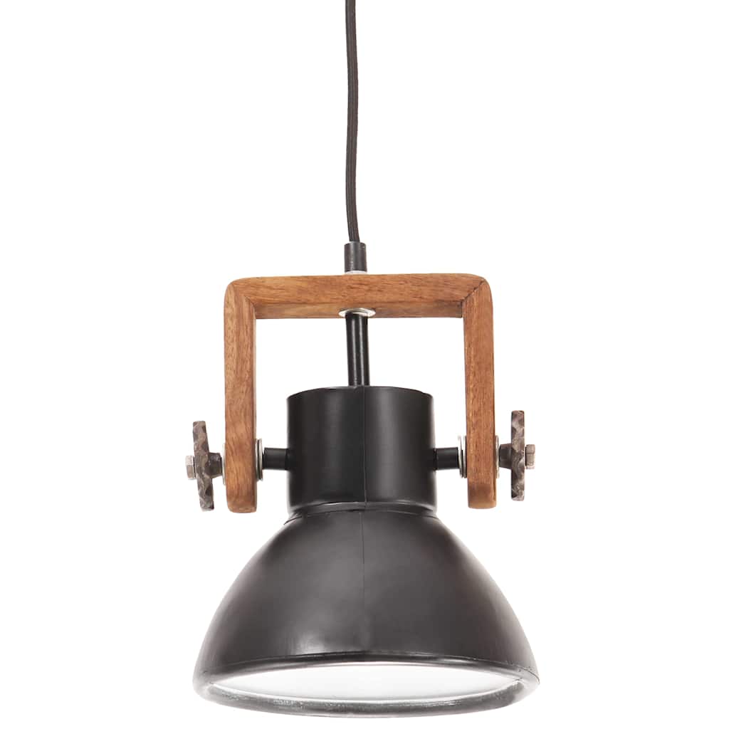 VidaXL Hängelampe Industrie rund 25 W E27 19 cm schwarz