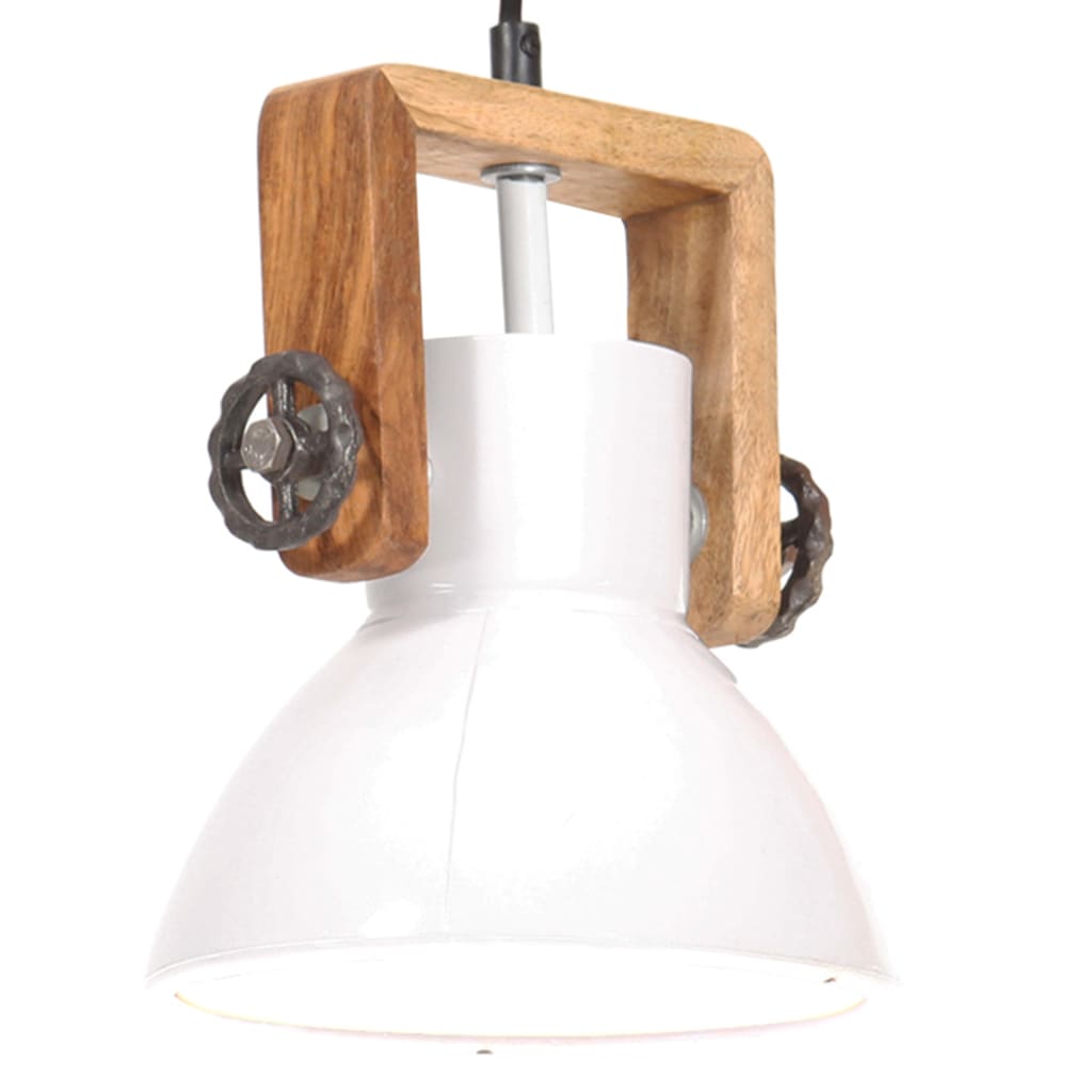 VidaXL Hängelampe Industrie rund 25W E27 19cm weiß