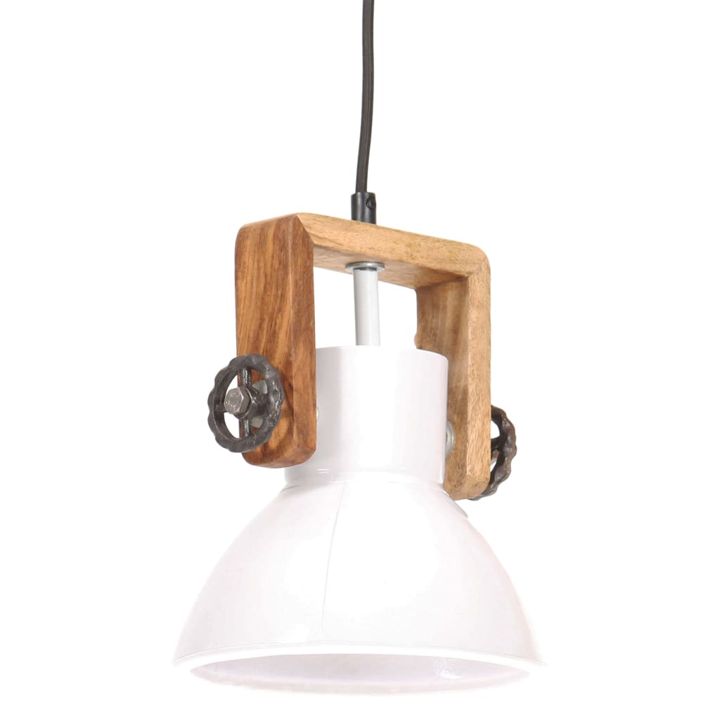 VidaXL Hängelampe Industrie rund 25W E27 19cm weiß