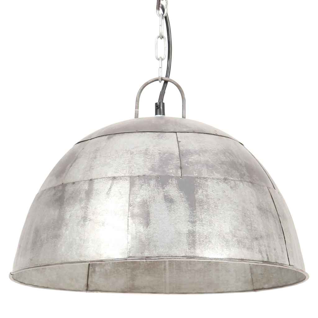 VidaXL Hängelampe Industrial Vintage rund 25 W E27 41 cm silberfarben