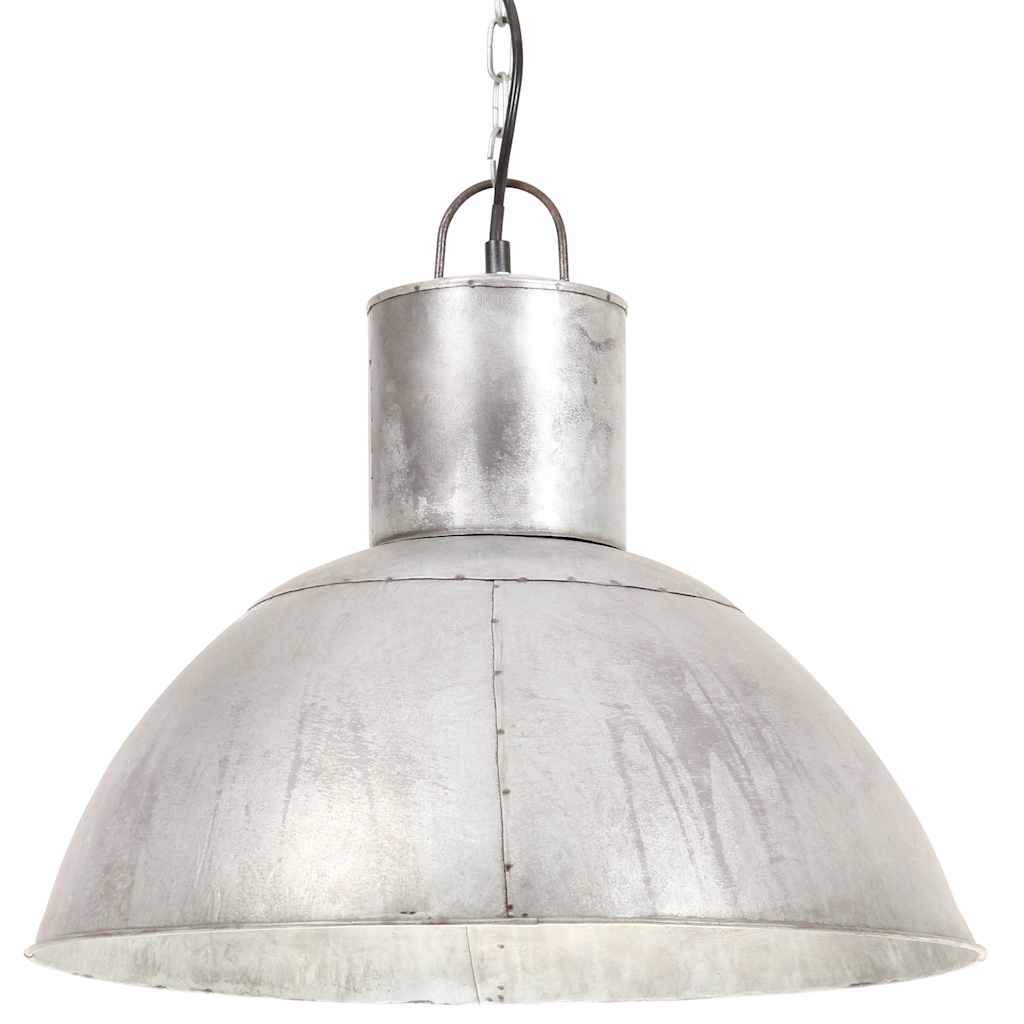VidaXL Hängelampe rund 25 W E27 48 cm Silber