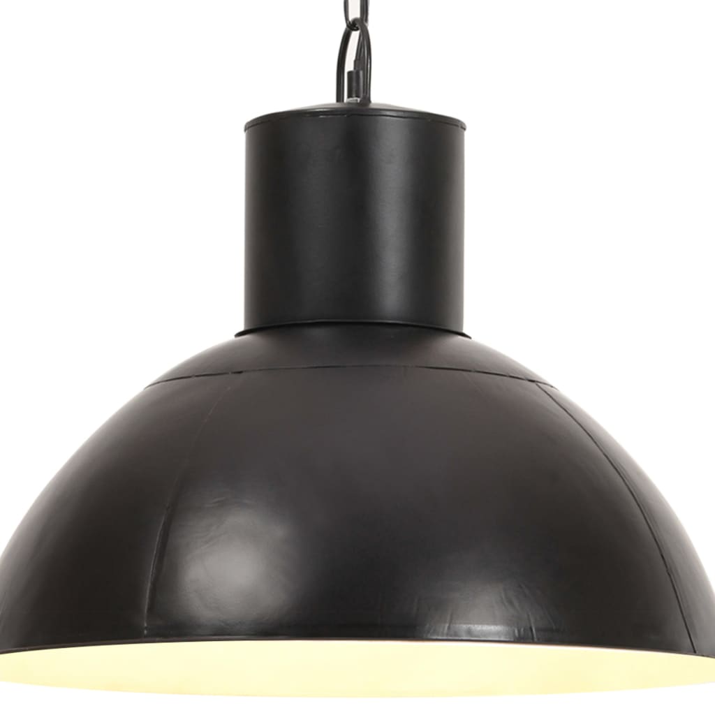 VidaXL Hängelampe rund 25 W E27 48 cm schwarz