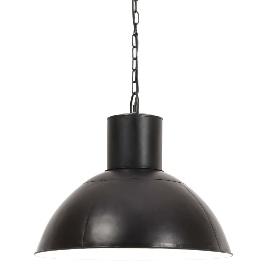VidaXL Hängelampe rund 25 W E27 48 cm schwarz