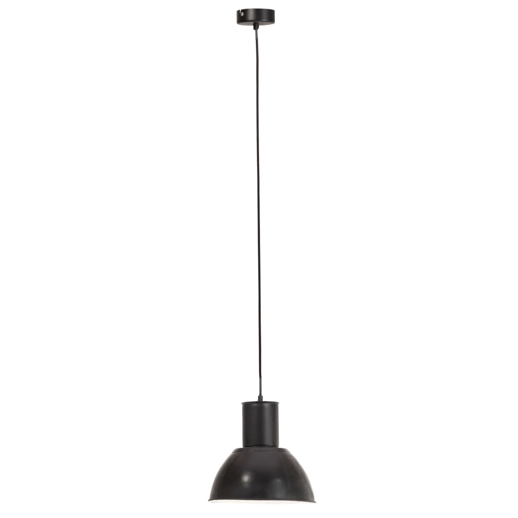 VidaXL Hängelampe rund 25 W E27 28,5 cm schwarz