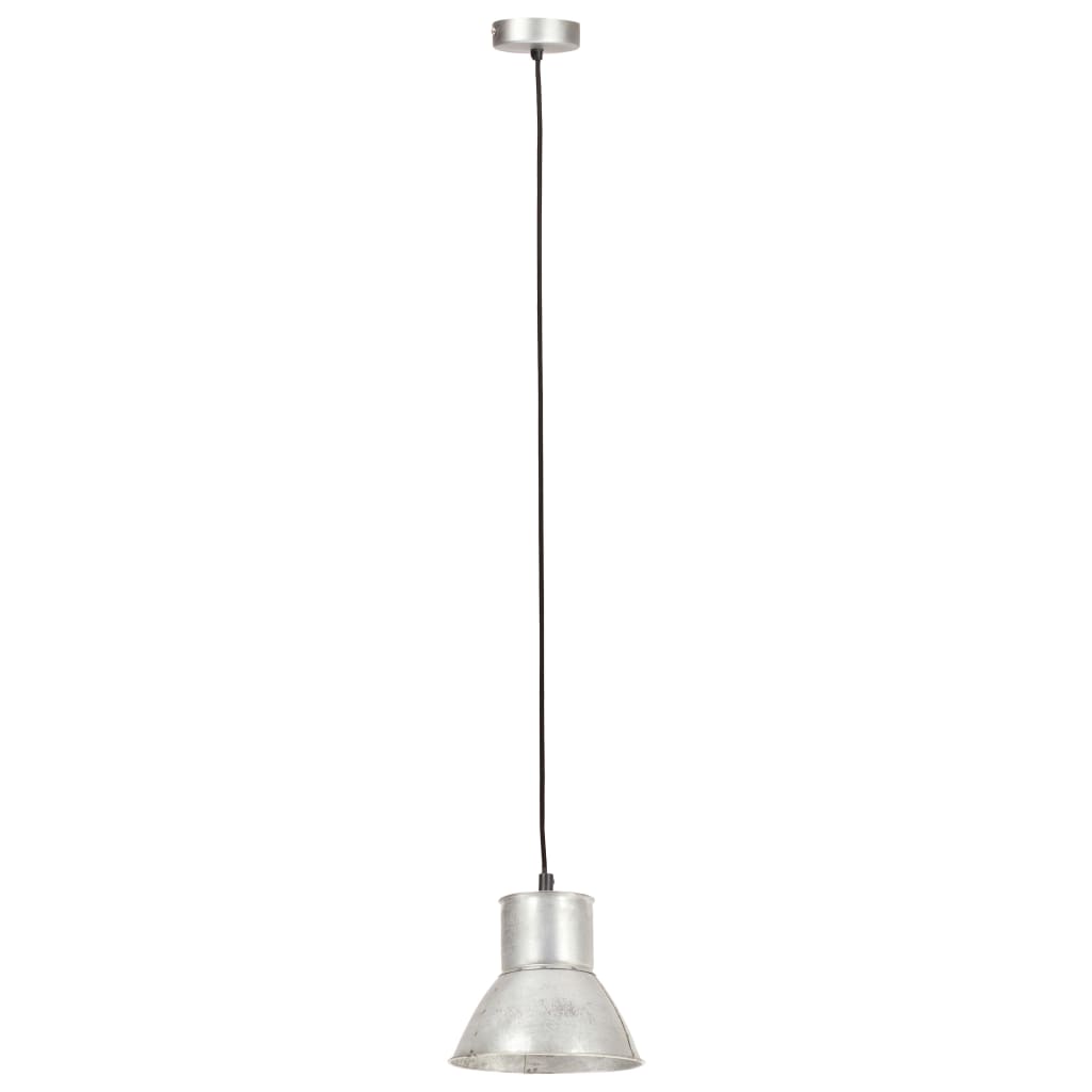 VidaXL Hängelampe rund 25 W E27 17 cm silberfarben