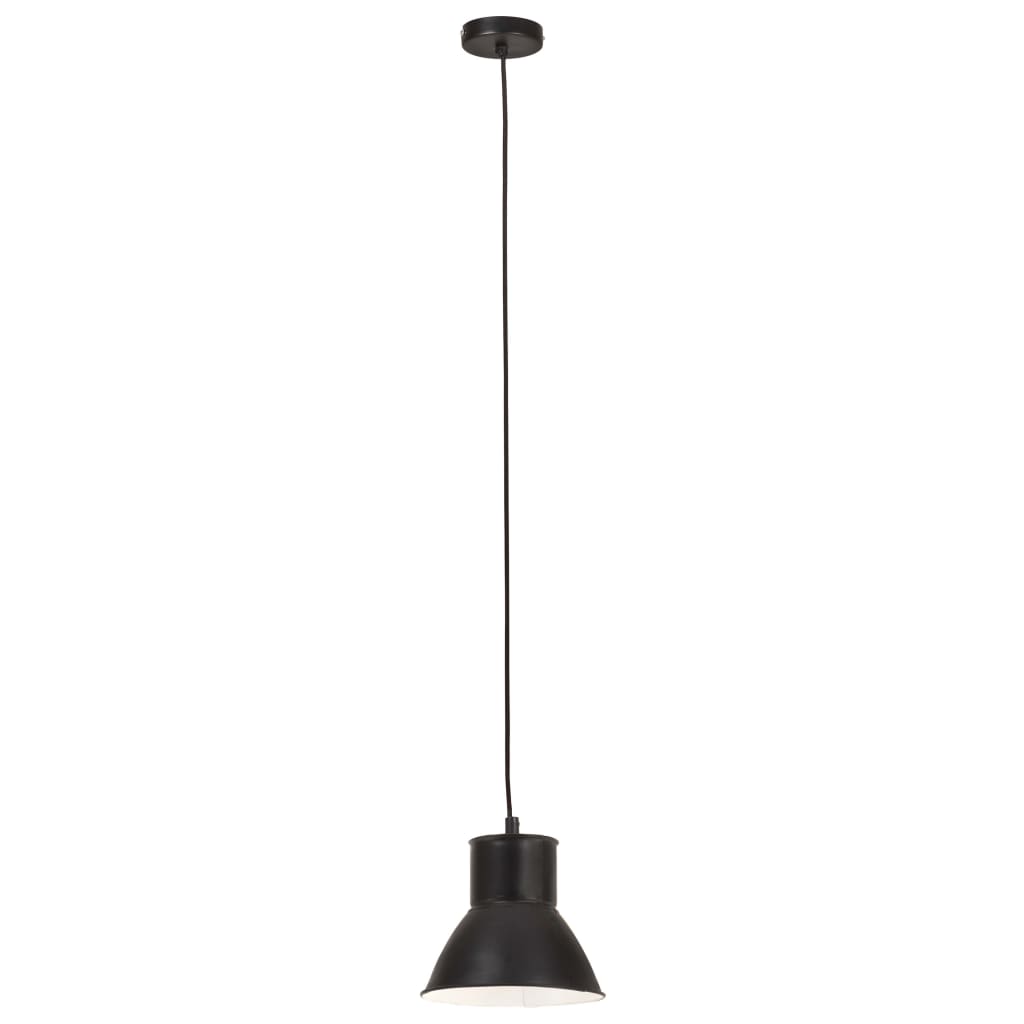 VidaXL Hängelampe rund 25 W E27 17 cm schwarz