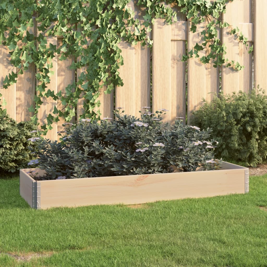 Vidaxx erhöhter Pflanzkasten 50x150 cm aus massivem Kiefernholz