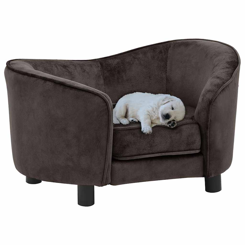 Vidaxl Hundebank 69x49x40 cm Plüschbraun