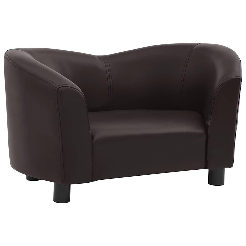Vidaxl Hundebank 67x41x39 cm künstliches Lederbraun