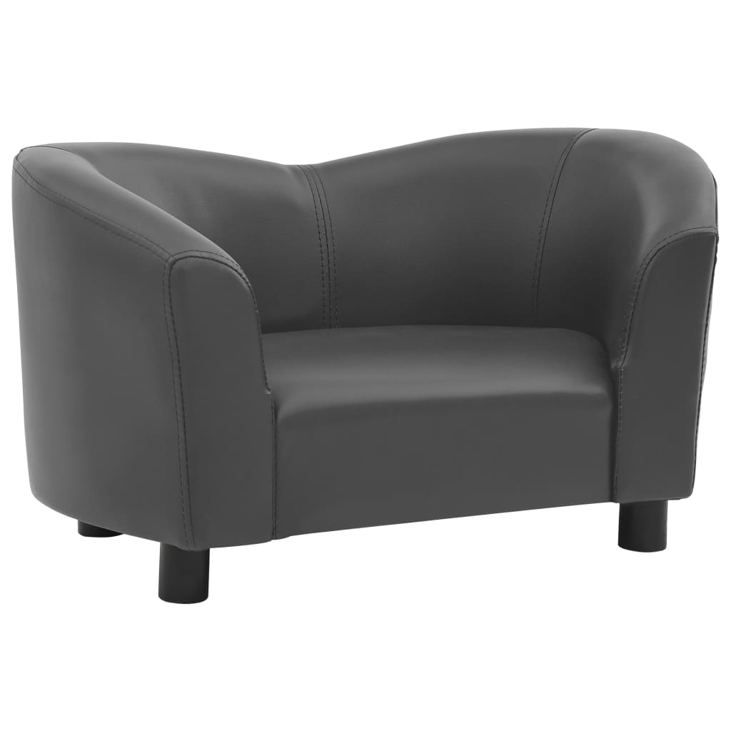 Vidaxxl Hundesofa 67x41x39 cm Kunstleder grau