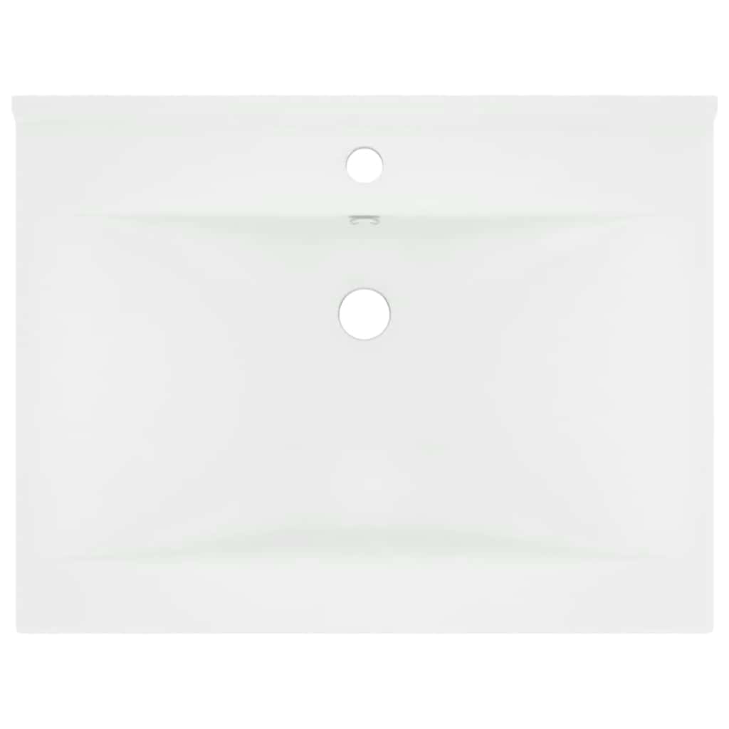 Vidaxx Waschbecken mit Hahnloch 60x46 cm Keramik mattweiß