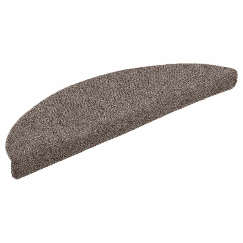 Vidaxl -Treppenmatten Selbstadhäsiv 15 Teile 65x21x4 cm beige Hemisphäre groß