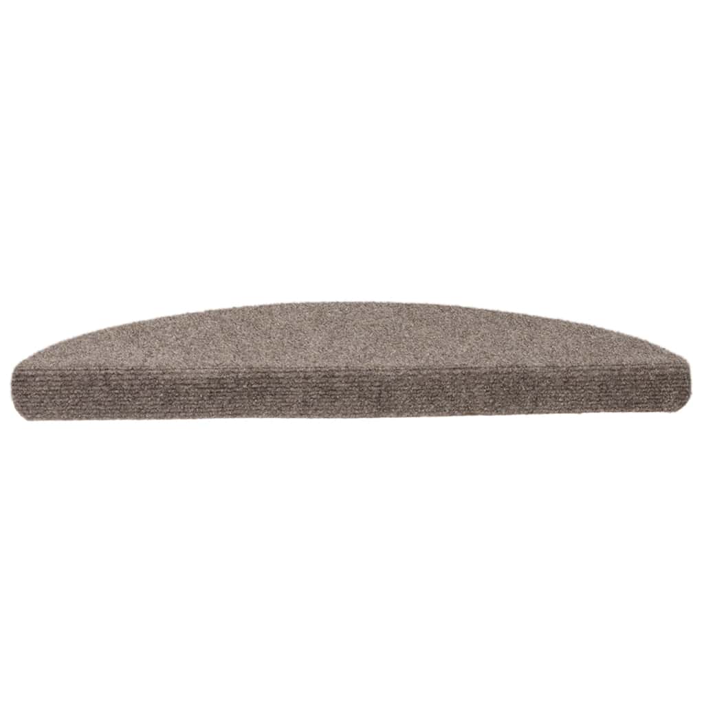 Vidaxl -Treppenmatten Selbstadhäsiv 15 Teile 65x21x4 cm beige Hemisphäre groß