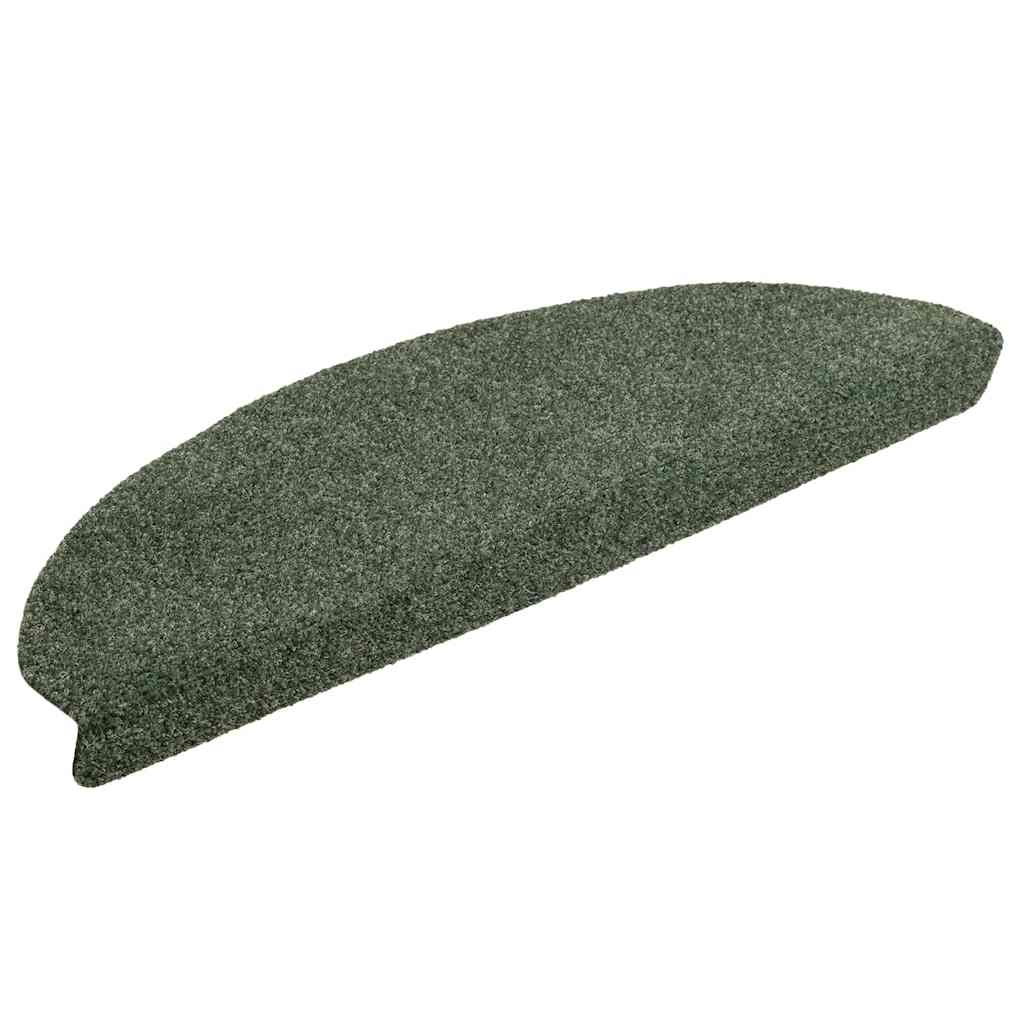 Vidaxl Treppenmatten Selbstadhäsiv 15 Stücke 65x21x4 cm grüne Hemisphäre groß