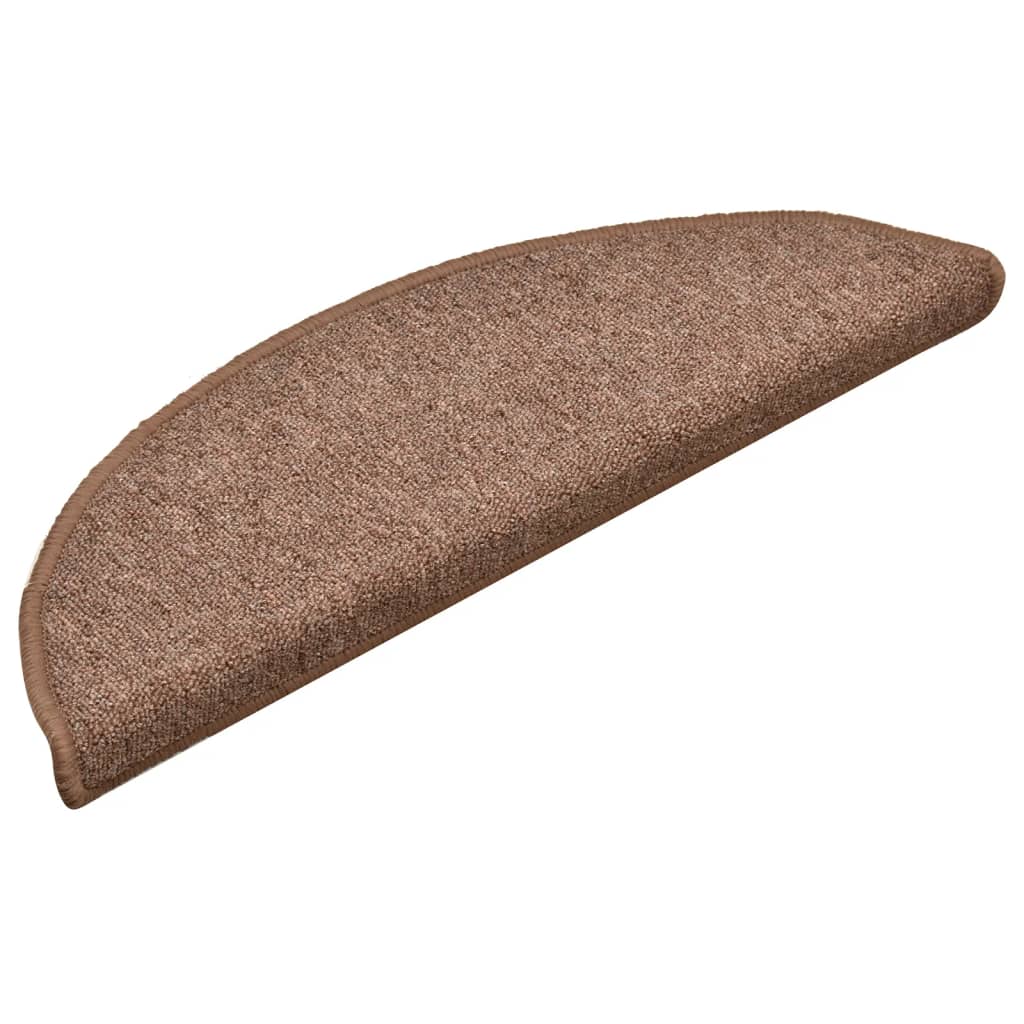 Vidaxl -Treppenmatten 15 ST 56x17x3 cm Braun