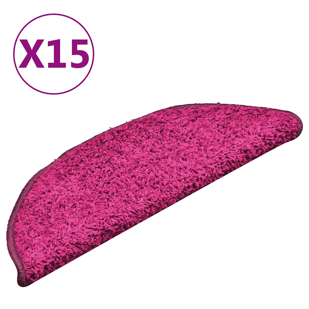 VidaXL Stufenmatten 15 Stück 56x17x3 cm rosa