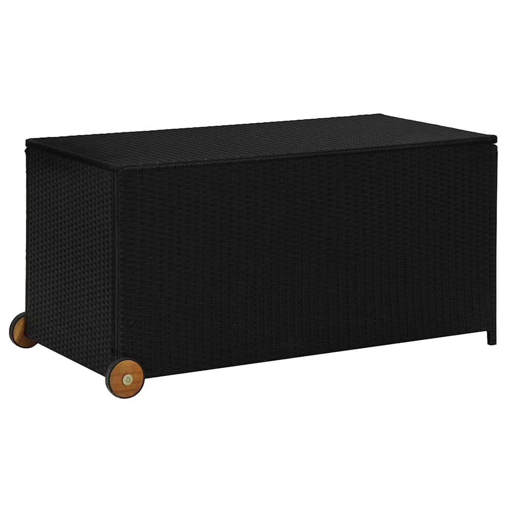 Vidaxl tuinbox 120x65x61 cm poly rattan zwart