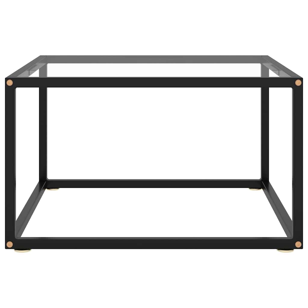 Vidaxl salontafel met gehard glas 60x60x35 cm zwart