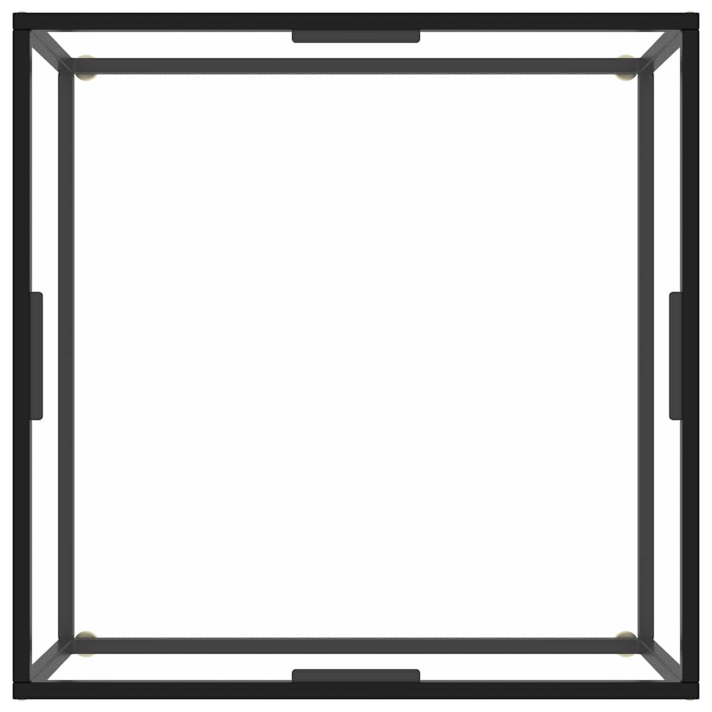 Vidaxl salontafel met gehard glas 80x80x35 cm zwart