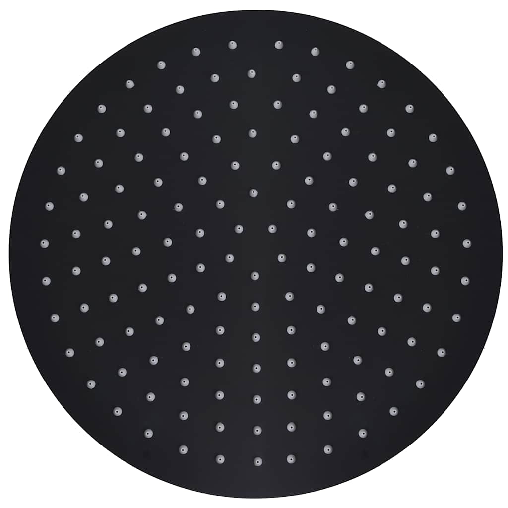 VidaXL Regenduschkopf rund 30 cm Edelstahl schwarz