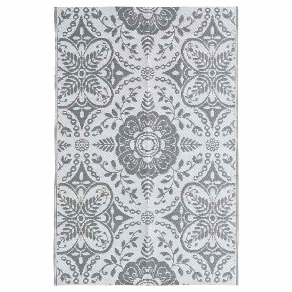 VIDAXL Outside Teppich Arakil 120x180 cm pp hellgrau