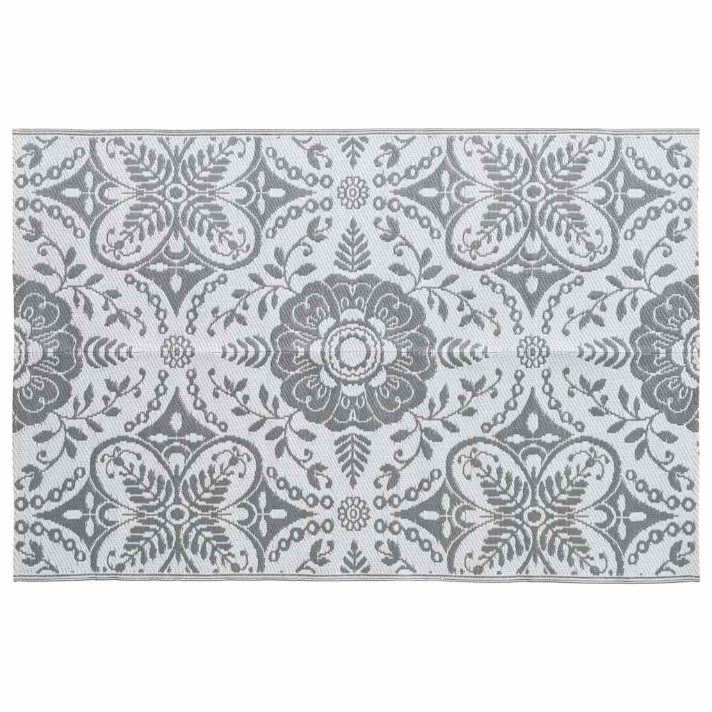 VIDAXL Outside Teppich Arakil 120x180 cm pp hellgrau