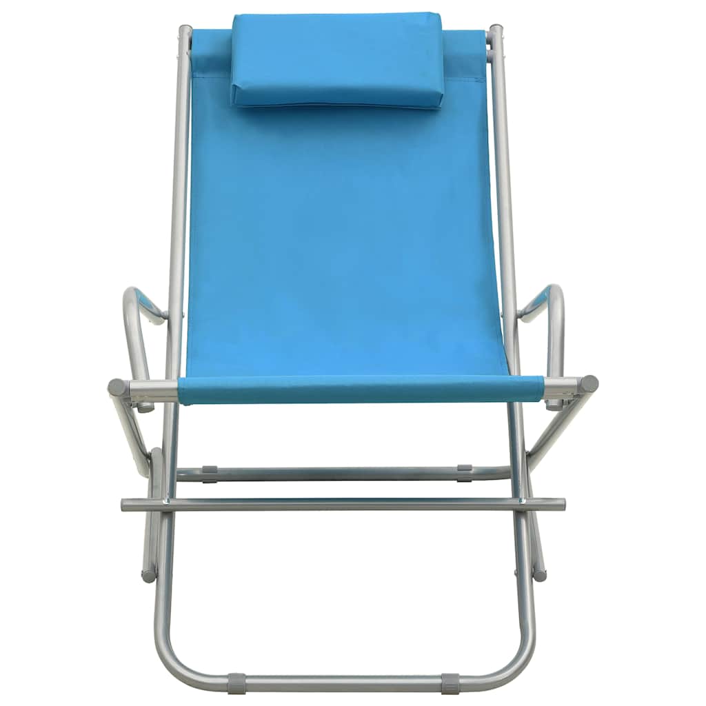 Vidaxl klapstoelen 2 st staal blauw