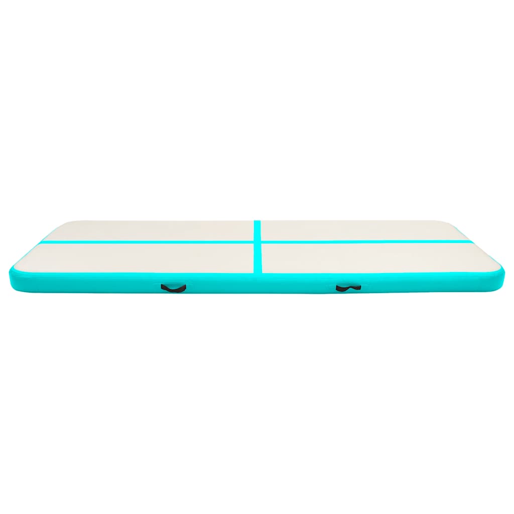 Vidaxl Gymnastics Matte mit Pumpen aufblasbar 400x100x15 cm PVC Grün