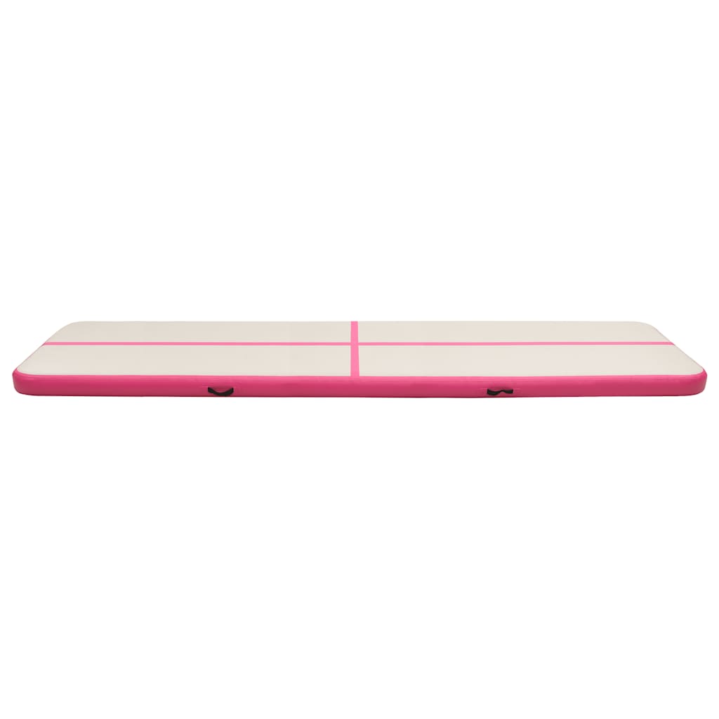 VidaXL Gymnastikmatte mit Pumpe aufblasbar 700x100x20 cm PVC rosa