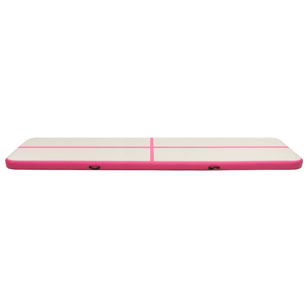 Vidaxl Gymnastics Matte mit Pumpen aufblasbar 800x100x20 cm PVC Pink